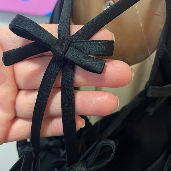 Moschino Black Satin Bows Short Sleeve Dress - Picture 9 of 12